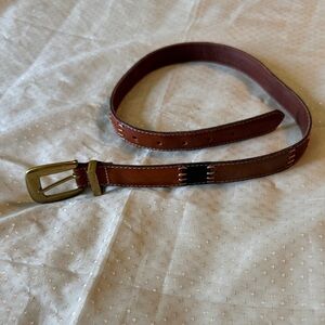 Fossil Belt Women’s Size Small Leather Brown Green Black Red